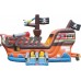 Pogo Pirate Commercial Jumper Inflatable Bounce House with Slide and Air Blower   